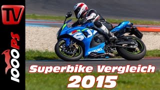 Suzuki GSXR 1000 Test 2015  1000cc Vergleich  Bestes Superbike [upl. by Imugem]