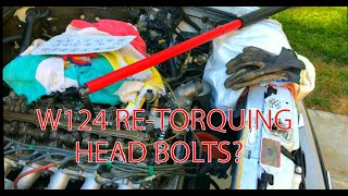 1992 MERCEDES W124M103 RETORQUING HEAD BOLTS [upl. by Aniv608]