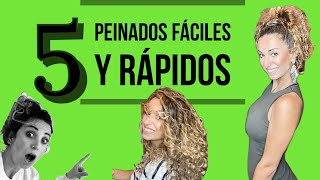 ✅ 5 PEINADOS RECOGIDOS CURLY FÁCILES Y RÁPIDOS DE HACER 2024  Peinados en tendencia [upl. by Legnaros]