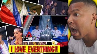 SEA Games 2019 Opening Ceremony Finale  SIMPLY AMAZING REACTION [upl. by Bunny]