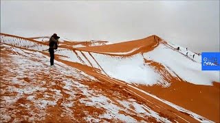 La nieve cubre la arena del Sahara [upl. by Sivolc]