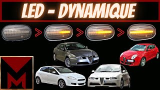 Clignotant LED Dynamique 🚨 ALFA Romeo 147 GT Mito FIAT Bravo 🔧 Meca Maniaque Blinker  Side Marker [upl. by Frentz]