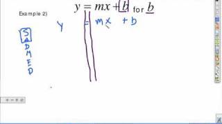 Literal Equations Example 2 [upl. by Ecnarrat]