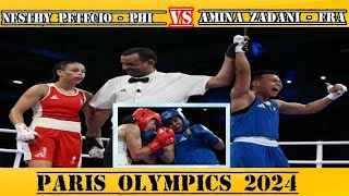 Aug 32024 olympics 57kg Nesthy Petecio PHI Vs Amina Zadani  FRA  Rd of 16 paris2024 [upl. by Thury]