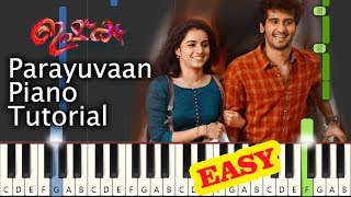 Parayuvaan Piano Tutorial Notes amp MIDI  Ishq  Malayalam Song [upl. by Calore9]