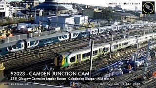 Caledonian Sleeper MK5 Coaching Stock test run Glasgow to London Euston 220119 [upl. by Santa590]