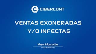 REGISTRAR VENTA EXONERADA Y O INAFECTA CIBERCONT [upl. by Goddart]