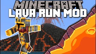 Minecraft LAVA RUN MOD  RUN FROM THE VOLCANO LAVA Minecraft [upl. by Ardnua172]