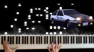 Gas Gas Gas but its just the best part on piano  Initial D  Manuel [upl. by Ahsaetal]