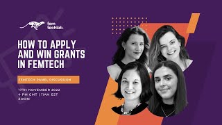 How to apply and win grants in FemTech [upl. by Aihseyt]