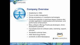 tcVISION MainframetoAWS Data Replication Presentation by Treehouse Software [upl. by Ntisuj]
