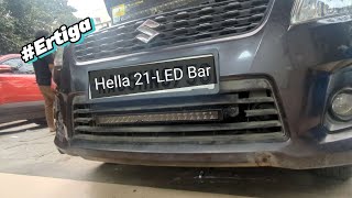 Hella 21LED Bar Lights  Brightest Focused Lighting setup in MS ERTIGA  KONARKS 📞 9448517921 [upl. by Goth]