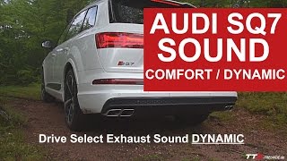 Audi SQ7 Exhaust Sound  comparison Comfort and Dynamic Mode [upl. by Fedak]