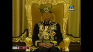 FULL RTM Pertabalan Agong ke14  14th Malaysian King Installation 2012 [upl. by Lorolla238]