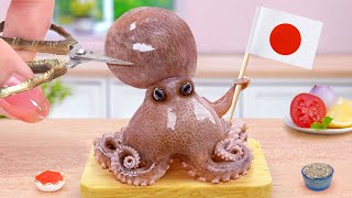 Japanese Street Food🏮 Miniature Fried Octopus Karaage Recipe for Seafood Lover 🐙 Tina Mini Cooking [upl. by Enaujed]