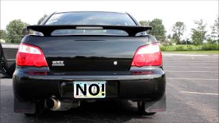 WRX Invidia N1 Street Catback Revs [upl. by Akemad617]