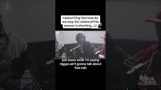 King Von on how to stop the violence in Chicago chiraq rap lildurk akademiks [upl. by Ahtibbat]