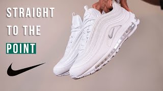 Nike Air Max 97 White Review Not What I Expected On Feet [upl. by Anilegna275]