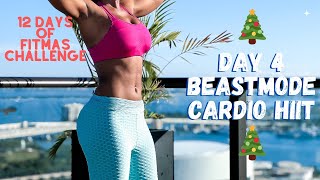 🔥12 DAYS OF FITMAS🔥  DAY 4 CARDIO HIIT WORKOUT AT HOME  FAT LOSS AND CALORIE BURN [upl. by Yllitnahc]