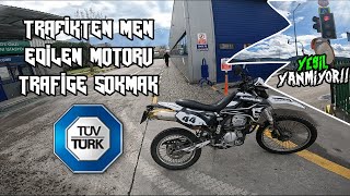 TRAFİKTEN MEN EDİLEN MOTORU TRAFİĞE SOKMAK  YANMAYAN TRAFİK LAMBASI  KLX250 MOTOVLOG [upl. by Laenaj444]