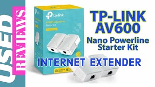 TPLink AV600 Internet Range Extenders Nano Powerline Starter Kit [upl. by Kusin]