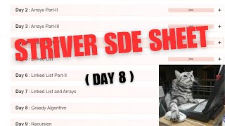 Day 8 Striver SDE Sheet topic  LinkedList [upl. by Sukramal]