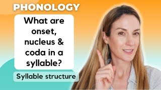 Syllable structure What are onset nucleus amp coda  Phonology [upl. by Akered41]