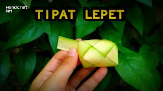 Cara Membuat Ketupat Untuk Pemula  Ketupat Satu Janur  Tipat Lepet [upl. by Areik]