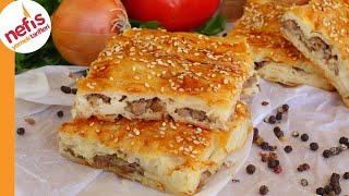 HAZIR YUFKA İLE KIYMALI BÖREK  NASIL YAPILIR [upl. by Ner]