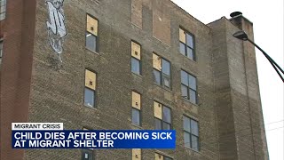 Chicago migrants say illness rampant at shelter where child died [upl. by Esaele]