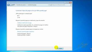 Configurar el Control Parental en Windows 7  wwwversioNETcom [upl. by Haneeja]