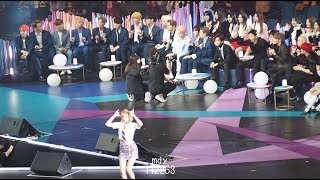 171129 2017 MAMA in Japan SEVENTEEN＆MONSTA X＆PRISTIN reaction to TWICE − TT  SIGNAL [upl. by Yovonnda]