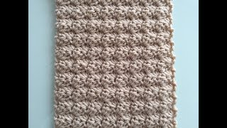 CROCHET COMBO STITCH  ONE ROW REPEAT  Great for Blankets Scarfs or Hats BEGINNER STITCH LEVEL [upl. by Jabon]