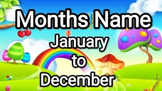 months name  months of the year  Learn month names in english  months of the year with spellings [upl. by Jotham676]