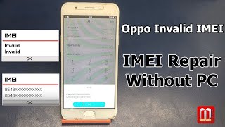 OPPO F1s A1601 IMEI NULL IMEI Repair Without Root NO PC [upl. by Annaitat]