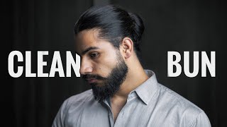 The Cleanest Man Bun Tutorial  Formal Long Hairstyles for Men  Mens Hair [upl. by Amitaf]