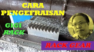 Cara Pengefraisan Gigi Rack  Rack Gear  Batang Bergerigi Bersama Gick Sugiyarna [upl. by Robaina]