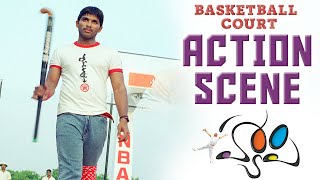 Happy Telugu Movie Action Scenes  Allu Arjun Basketball Court Action Scene  Genelia ManojBajpayee [upl. by Esidnac556]