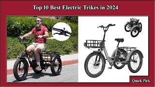 ✅ Top 10 Best Electric Trikes in 2024  Best Electric Trikes [upl. by Ribak90]