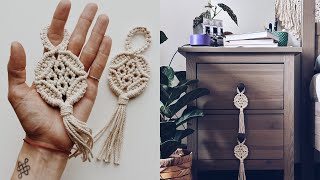 DIY Macrame Boho tassels for furniture handle [upl. by Hochman]