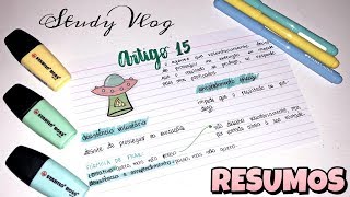 Study Vlog l como fazer resumos eficientes em fichas  dica de papelaria [upl. by Anuaik]