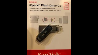 SanDisk iXpand Flash Drive Go 256GB USB 30 TypeA to Apple Lightning iPhone iPad SDIX60N256GAN6NE [upl. by Rriocard]