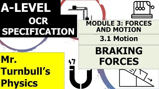 OCR ALevel Physics Braking Forces [upl. by Fanchie]