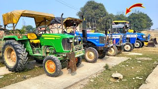 New JCB 3dx Backhoe Machine Swaraj Sonalika John Deere Tractor Stuck in  Tractor Over Load Trolley [upl. by Netfa146]