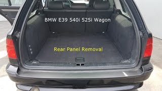 Rear Panel Cover Removal BMW E39 540i 528i 525i Wagon  Touring [upl. by Nnair]