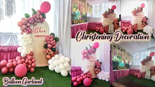 Christening Decoration Ideas for Baby Girls  Baptism Decoration  Arch Frame with Balloon Garland [upl. by Weldon]