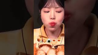 Eat with boki mukbang 🍖🍤🍙🍝🍝fypage food koreanfood mukbang [upl. by Aneehs]