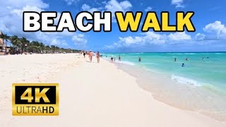 Playa del Carmen Beach Walk  Playacar Hotel Zone 2024 [upl. by Yenaj]