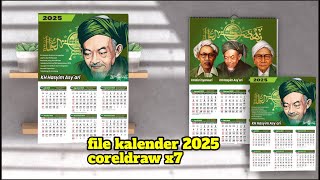 KALENDER 2025 LENGKAP DAN TERBARU TEMA ULAMA FORMAT CORELDRAW X7 GRATISS [upl. by Atinehc]