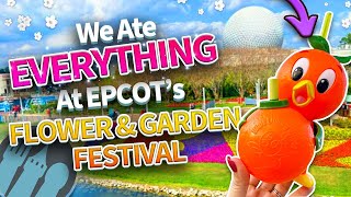 We Ate EVERYTHING at EPCOTs Flower amp Garden Festival [upl. by Isyak]